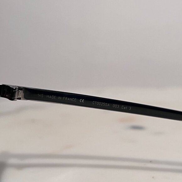 Cartier Glasses Sunglasses Frames Leopard Tortoise Cat Eye Platinum - Picture 4 of 7